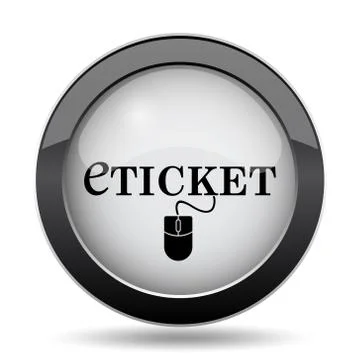 Eticket icon. Internet button on white background.. Stock Illustration