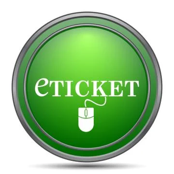 Eticket icon. Internet button on white background.. Stock Illustration