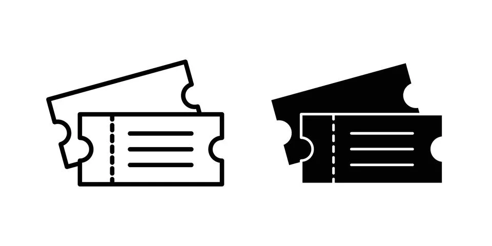 Eticket icon set. Vector EPS 10 Stock-Illustration