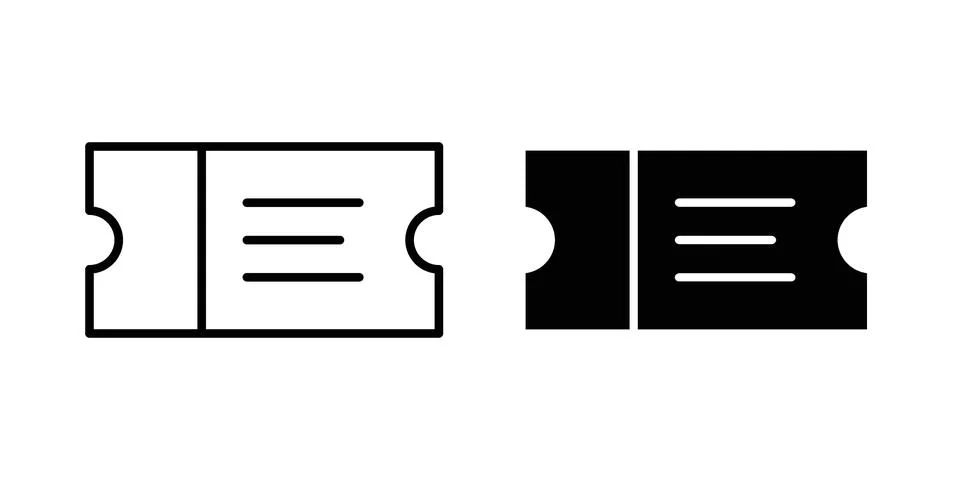 Eticket icon vector design. EPS10 Illustrazione stock