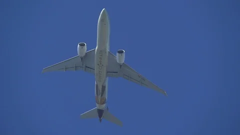 Etihad Cargo airplane in flight Stock Footage 89832557