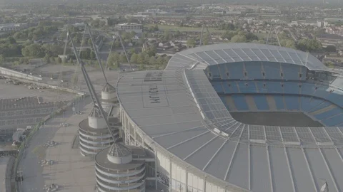 Etihad Stadium by Drone Video stock 102312430