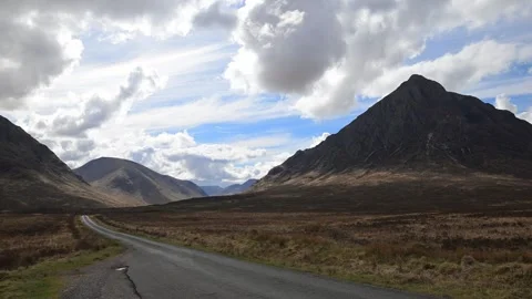 The Etive Road, in Glencoe. Stock Footage 321462180