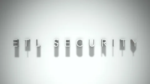 Etl security 3D title animation white text on a white background Stock Footage 299429535