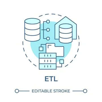 ETL soft blue concept icon イラスト素材