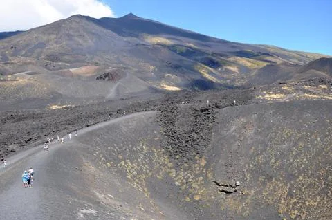 Etna active volcano Stock Photos