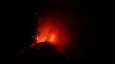 Etna eruption 2013 스톡 동영상 35377672