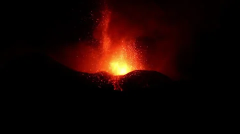 Etna eruption 2013 스톡 동영상 35379370