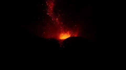 Etna eruption 2013 스톡 동영상 35381524