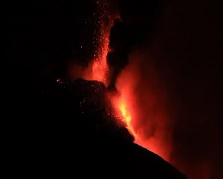 Etna - eruption Stock Footage 8919330