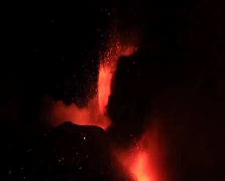 Etna - eruption Stock Footage 8921058