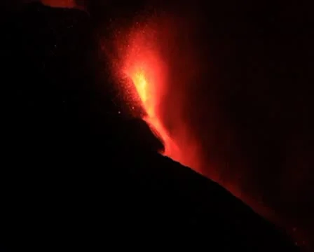 Etna - eruption Stock Footage 8978126
