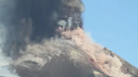 Etna eruption Stock Footage 35370750