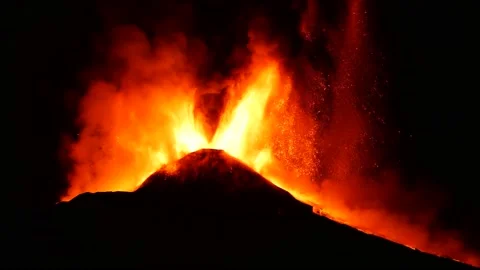 Etna Eruption Stock Footage 171524022
