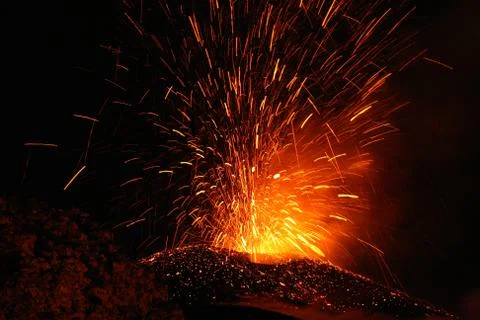 Etna eruption Foto stock