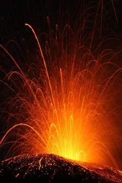 Etna eruption Foto stock