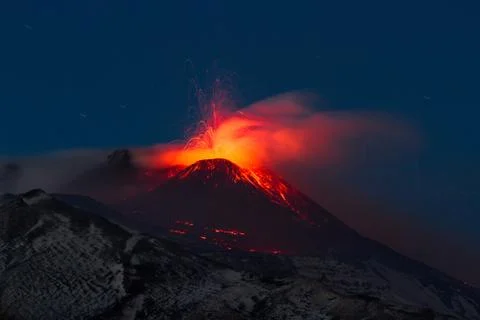 Etna eruption Foto stock