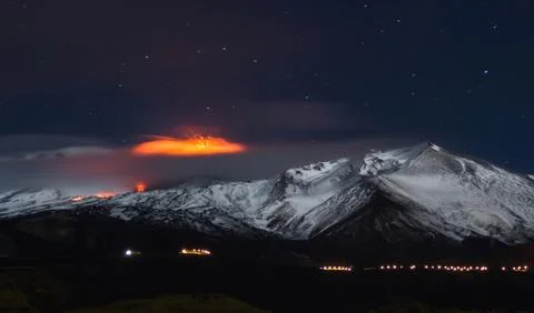 Etna eruption Foto stock