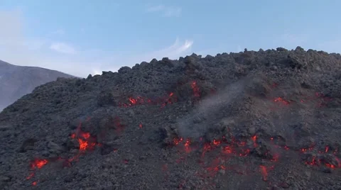 Etna lava flow 스톡 동영상 50880066