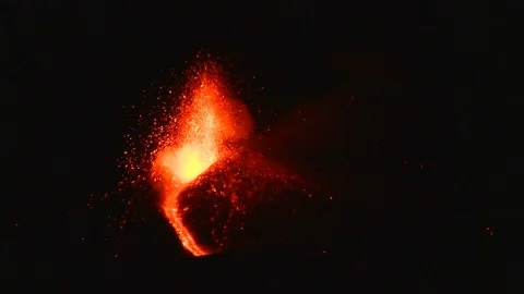 Etna mount 2017 paroxysm volcano Stock-Footage 73125080