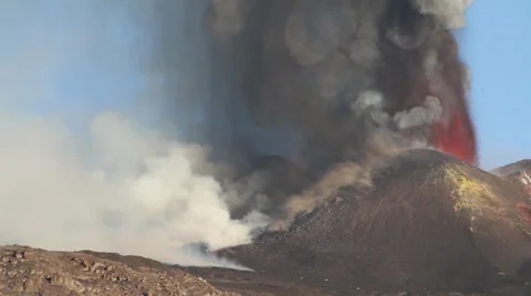 Etna paroxysm Stock Footage 35369808