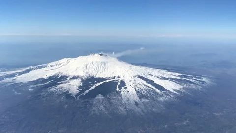 Etna Volcano Aerial Stock-Footage 104622628