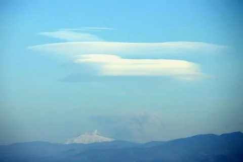 Etna Volcano Erupting Stock Photos