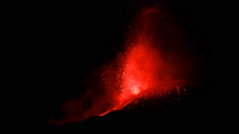 Etna volcano eruption Stock-Footage 154641871