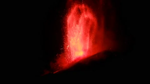 Etna volcano eruption Stock-Footage 154642915