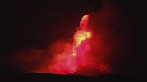Etna volcano eruption Stock-Footage 157974916