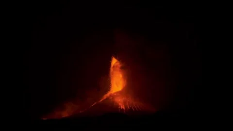 Etna volcano eruption Stock-Footage 158040198