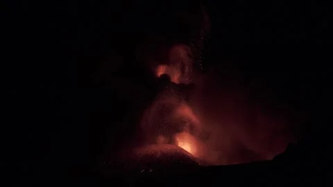 Etna vulcano Video stock 316622718