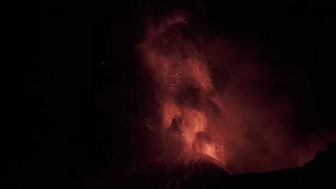 Etna vulcano Video stock 316622765