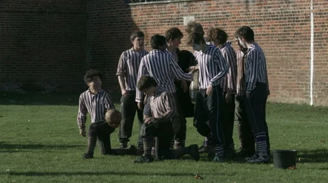 Eton Wall Game St Andrews Day 2015. End of match Collegers photo 스톡 동영상 57404953