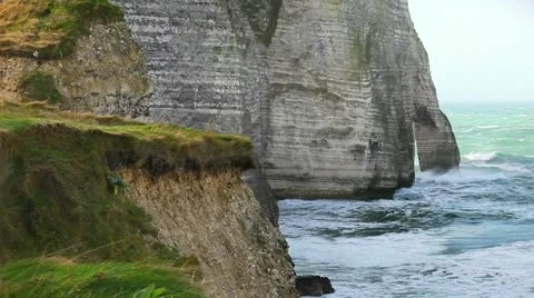 Etretat cliff - 04 Stock Footage 18165651