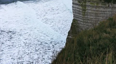 Etretat cliff - 06 Stock Footage 18162851