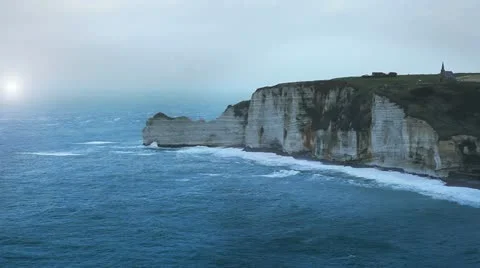 Etretat cliff - 08 Stock Footage 18159329