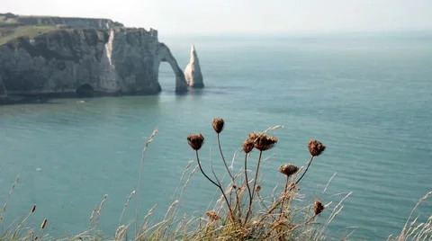 Etretat cliffs Video stock 42310113