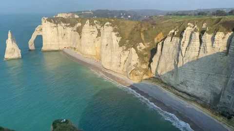 Etretat Cliffs Stock Footage 200931997