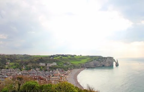 Etretat, cliffs Stock Photos