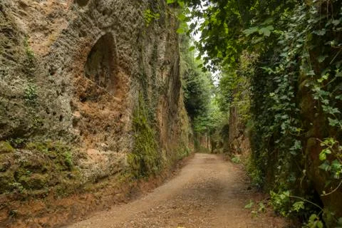 Etruscan Via Cava Stock Photos