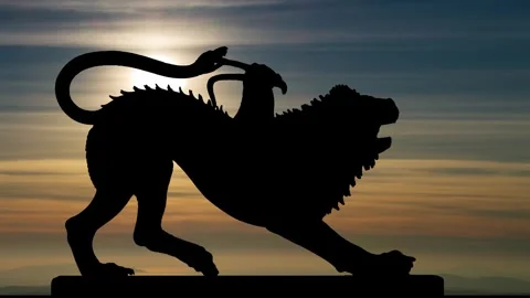Etruscan Chimera, Time Lapse at Sunset with Colorful Clouds Stock Footage 277840407