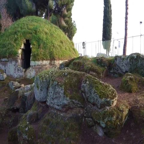 Etruscan tombs Stock Footage 69733572