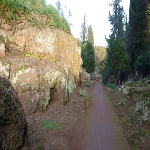 Etruscan tombs Stock Footage 69734053