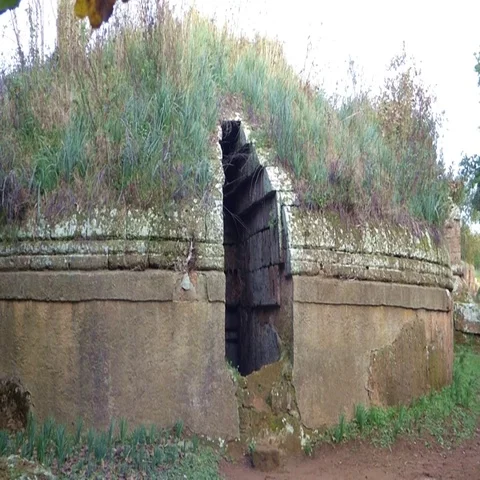 Etruscan tombs Stock Footage 69734643