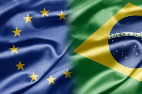 Eu and brazil Stock-Illustration