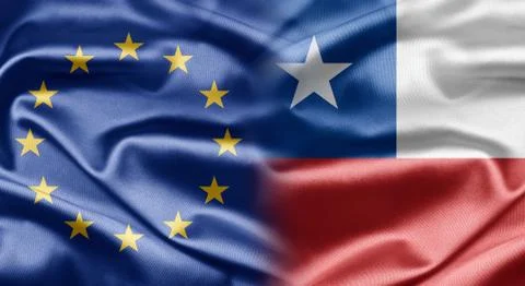 Eu and chile Stock-Illustration