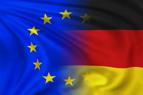 EU and Germany flag Stock-Illustration
