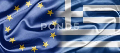 Eu and greece Stock Illustration