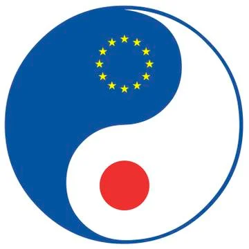 EU and Japan Illustrazione stock